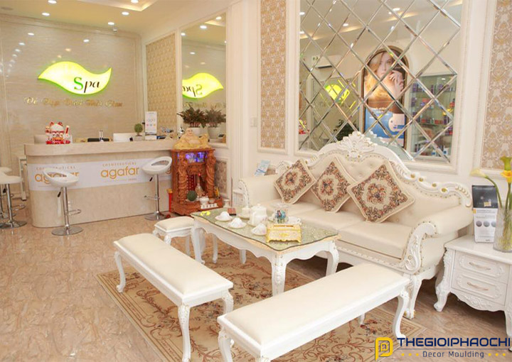 Thi Công Phào Chỉ Tường Hàn Quốc Spa KanSaiBo Hoàng Văn Thụ